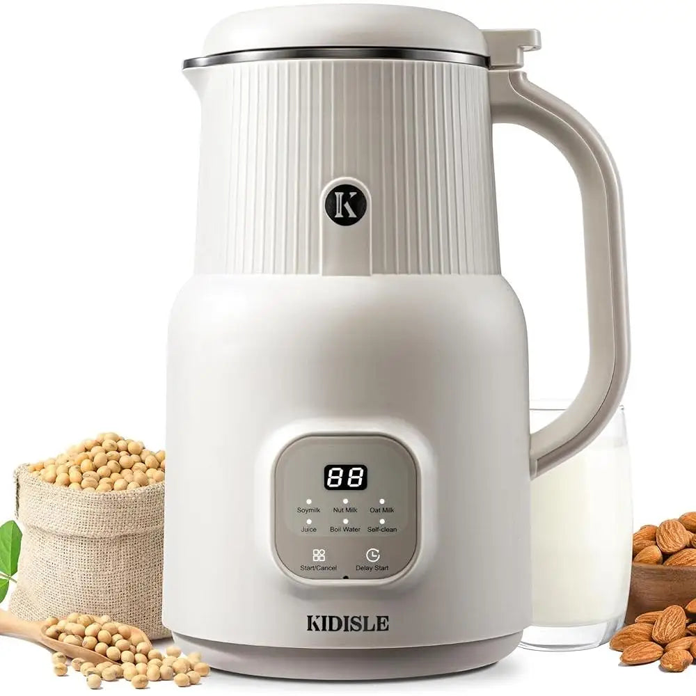 6 in 1 Automatic Nut Milk Maker Blender Soy Oat Almond Coconut Juice Maker Self Cleaning Hot Beverages Kitchen Appliance