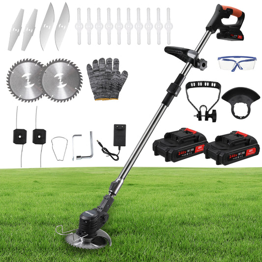 Electric Lawn Mower 21V Cordless Grass Trimmer Electric Lawn Mower 1300mAh Rechargeable Battery