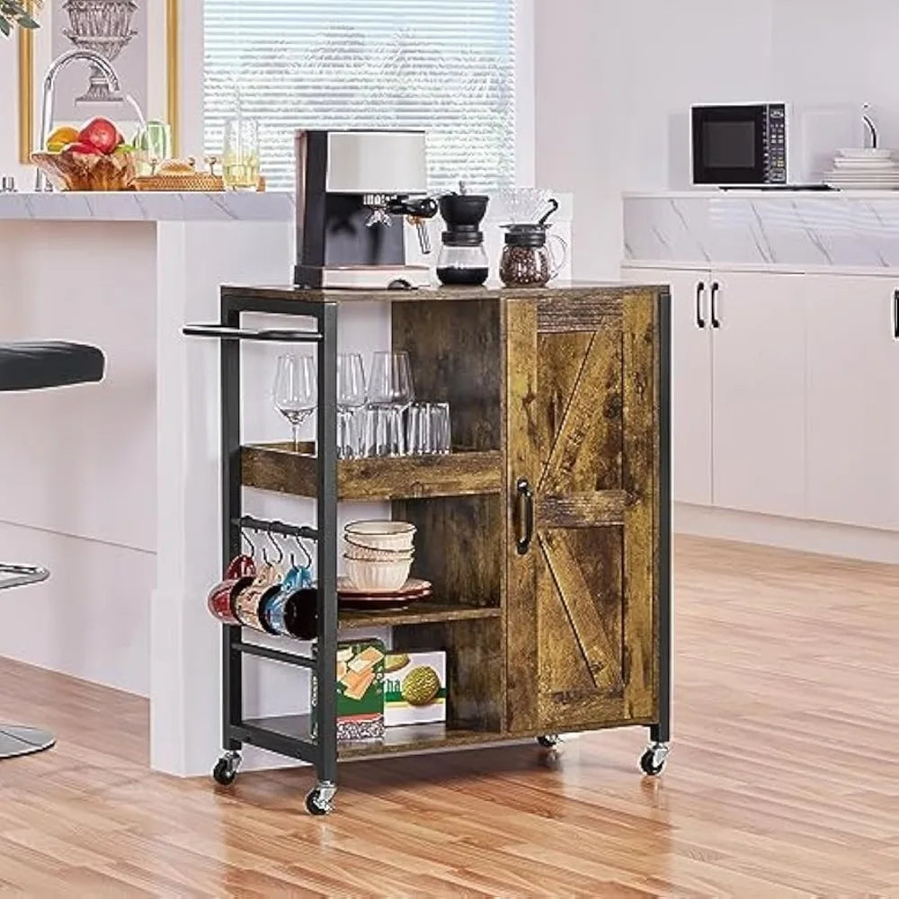 Kitchen Island Cart on Wheels.