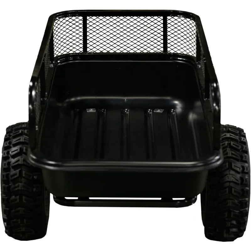 Impact Implements 1500lb Poly Tub Utility Cart Cargo Trailer. Tilt Bed & Foot-Release Dump