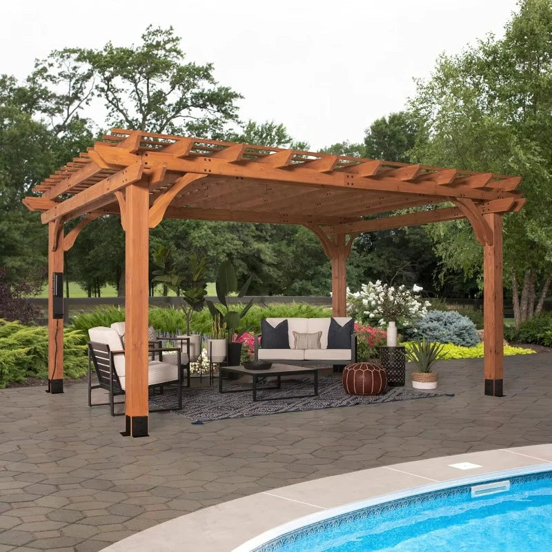 16 ft. x 12 ft. All Wooden Pergola Kit