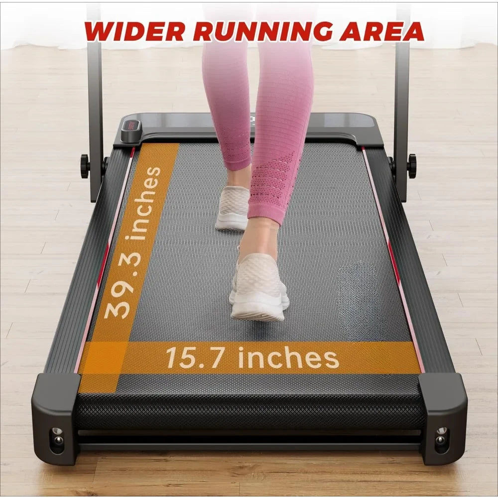 Folding Treadmill with LED Display, Portable Walking Pad