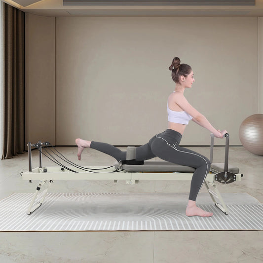 Foldable Pilates Reformer Machine Multifunctional Yoga Fitness Equipment Pilates Exercise Equipment