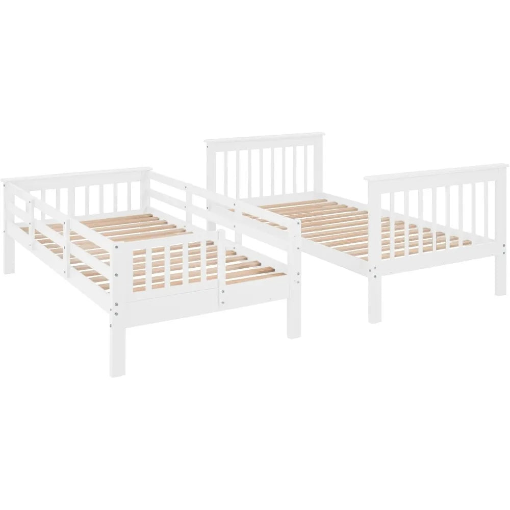 Harper & Bright Designs Twin Over Twin Bunk Bed with Stairs