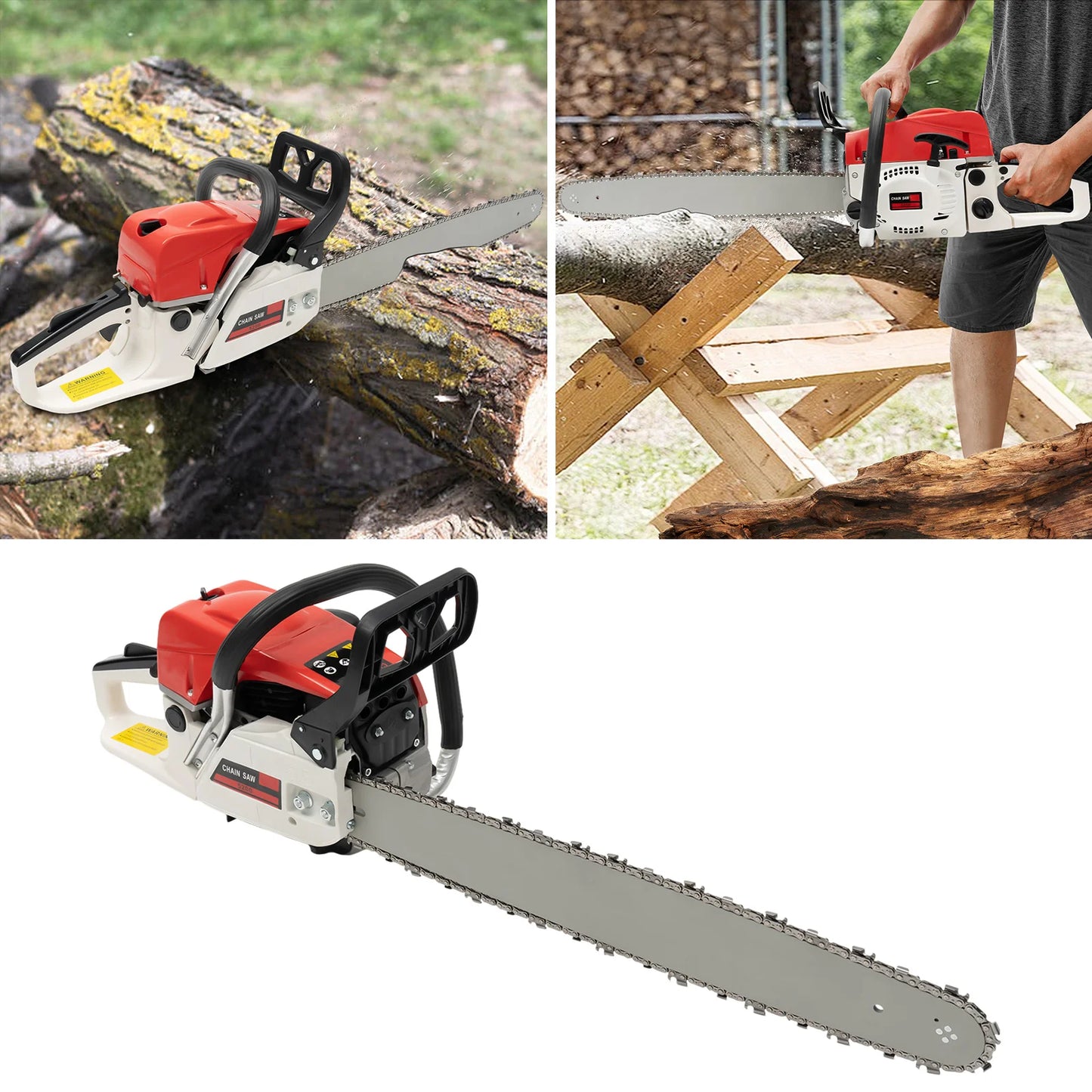 Petrol Chainsaw 20/22 inch 52cc Professional Power Chain Saws