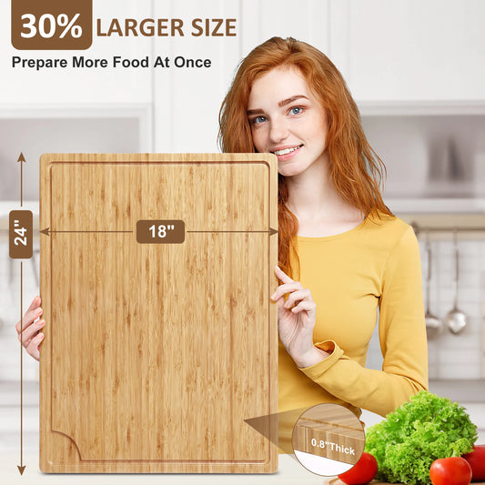 Extra Large Bamboo Wood Cutting Board