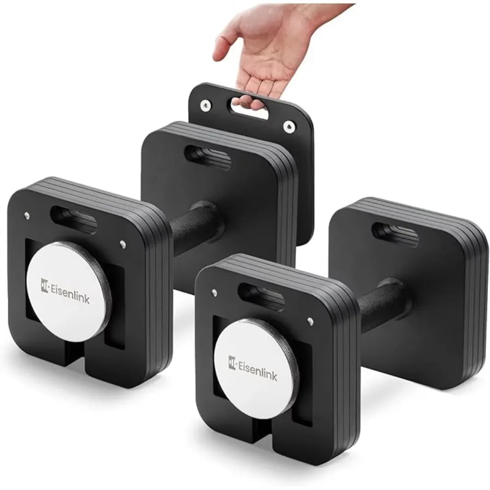 Adjustable Dumbbell Set 10-50lb Quick-Lock Weight Dumbbells