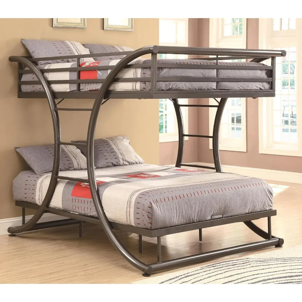 Coaster Home Furnishings Stephan Full over Full Bunk Bed Gunmetal bunk beds  bedroom set  bedroom furniture