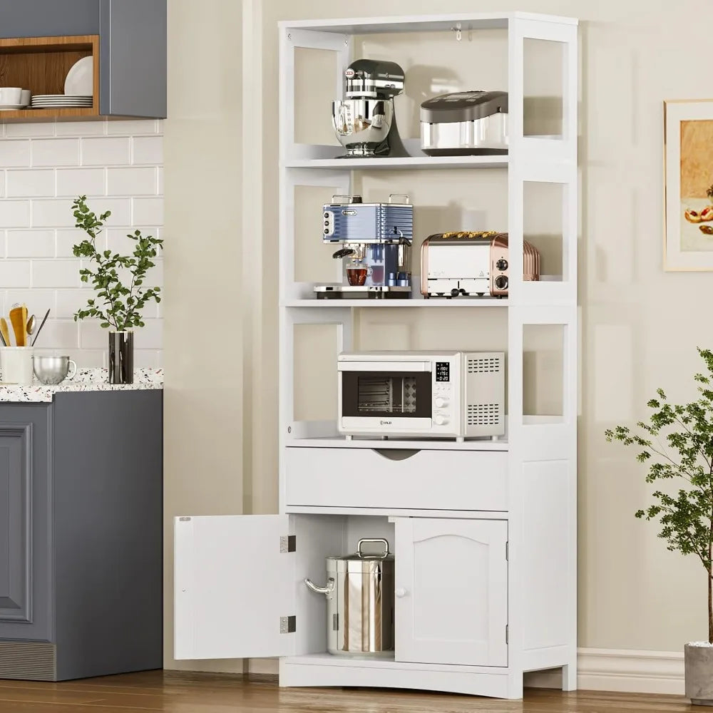Kitchen Pantry Storage Cabinets Freestanding Tall 64''H Sideboard