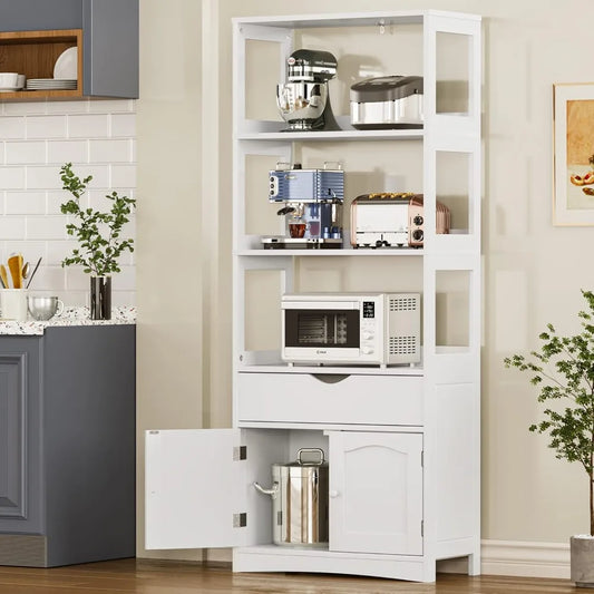 Kitchen Pantry Storage Cabinets Freestanding Tall 64''H Sideboard