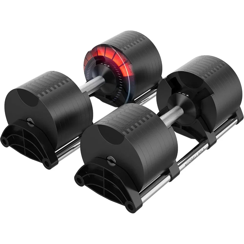Adjustable Dumbbells Pair 5-80 lbs for Home Gym Use