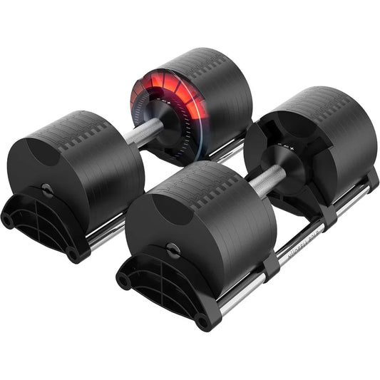 Adjustable Dumbbells Pair 5-80 lbs for Home Gym Use