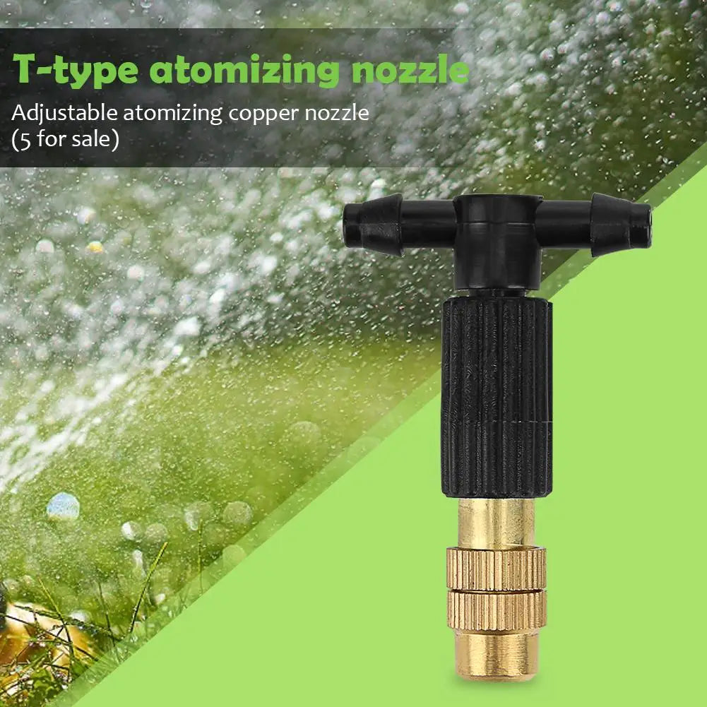 5-50Pcs Micro Drip Irrigation Misting Brass Nozzle Garden Spray Cooling