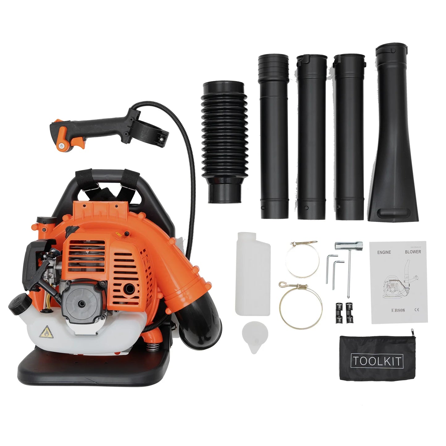 Commercial Backpack Leaf Blower Gas Powered Grass Lawn Blower 2-Stroke 42.7CC Garden Leaf Blower