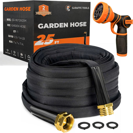 Giraffe Tools Garden Hose Lightweight Lay Flat Water Pipe Kink Free Flexible Hose