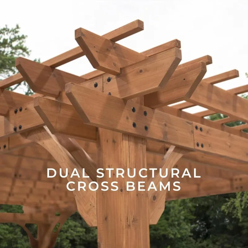 16 ft. x 12 ft. All Wooden Pergola Kit