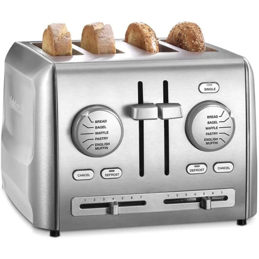 4-Slice Custom Select Toaster Stainless Steel Kitchen Appliance