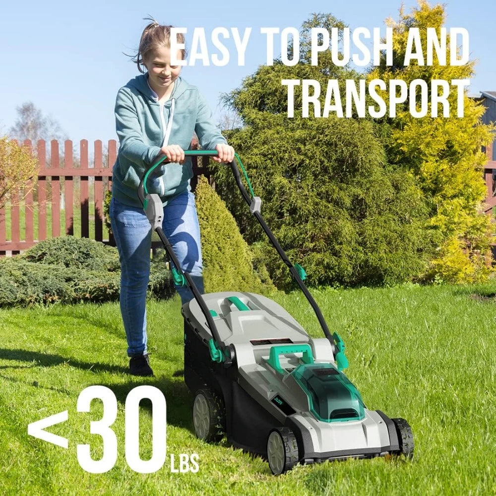 Cordless Lawn Mower 17 Inch, 2 x 20V 4.0Ah Battery Lawn Mower