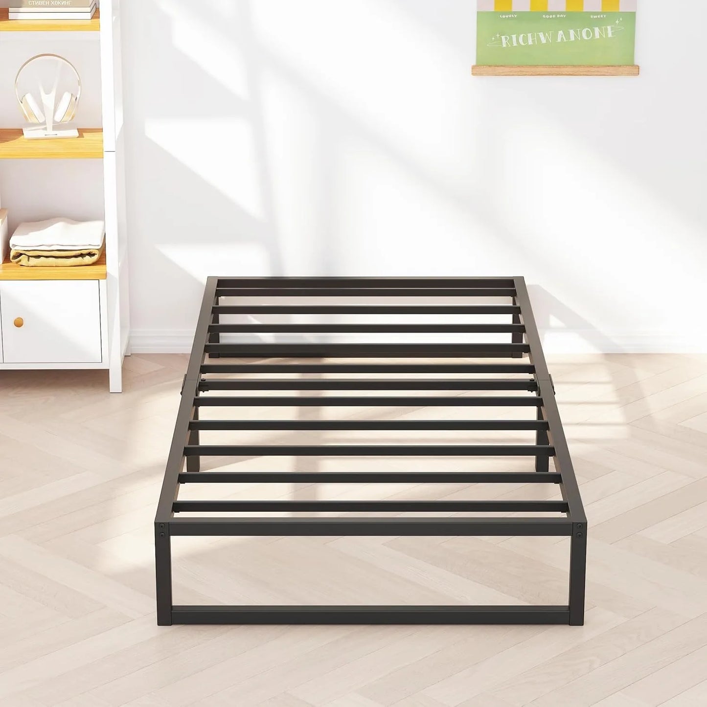 8 Inch Twin XL Bed Frames, Mattress Foundation with Steel Slat Support