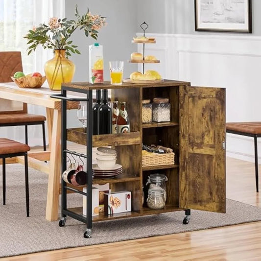 Kitchen Island Cart on Wheels.