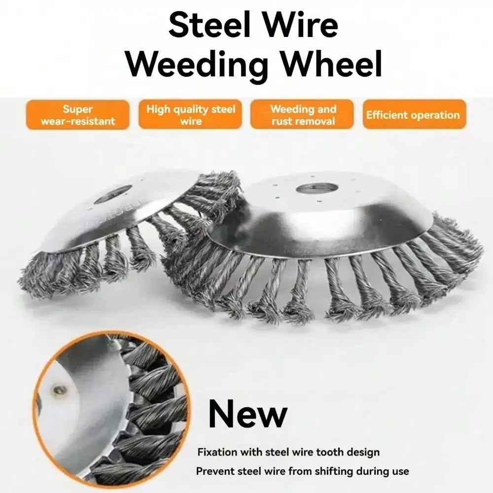 Unbreakable Wired Trimmer Blade, Wire Wheel