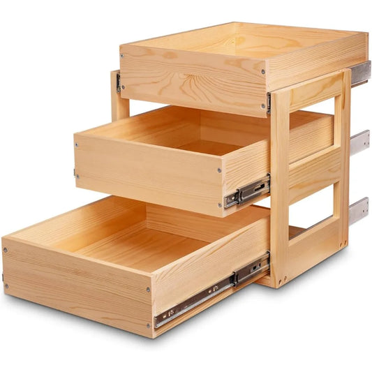 Pull Out Drawers For Cabinets, 14W×21D×19H Soft Close Shelves