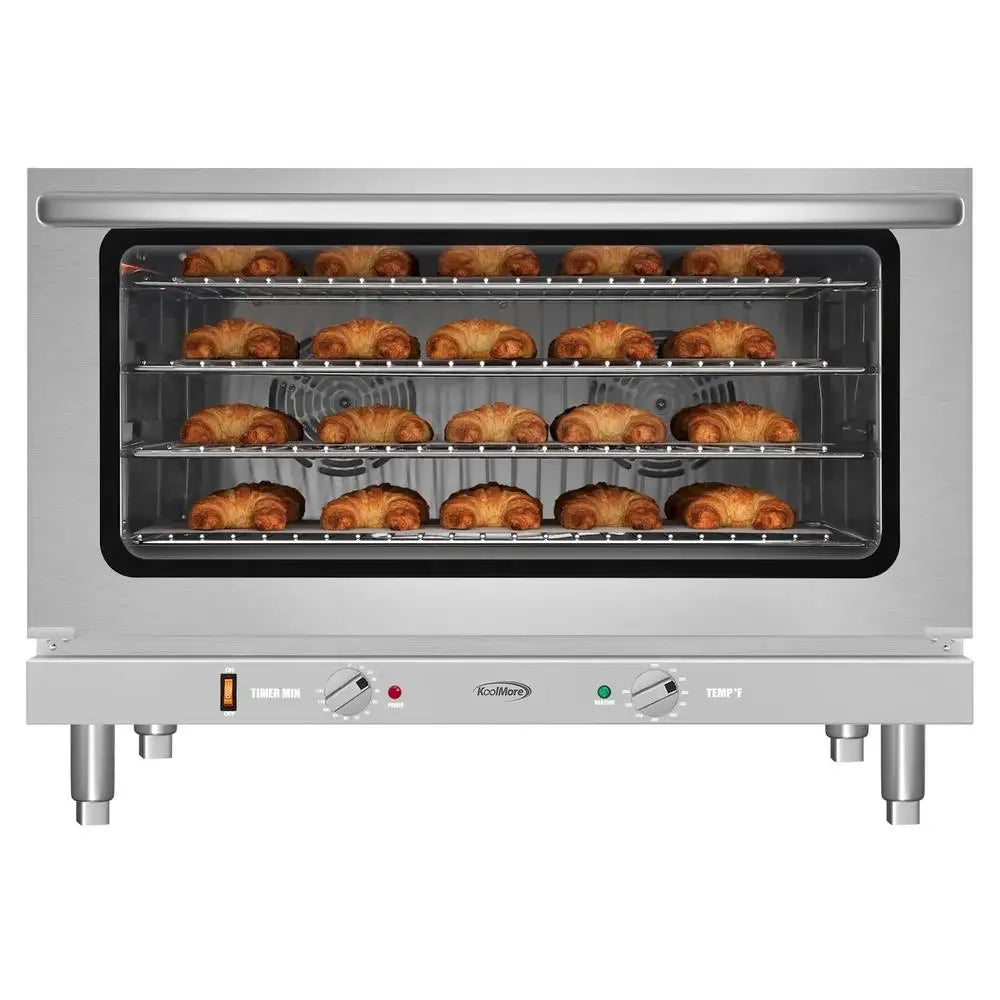 32in Commercial Countertop Convection Oven Full-Size Pans 4 Racks 3500W Powerful ETL Listed Stainless Steel Kitchen Appliance