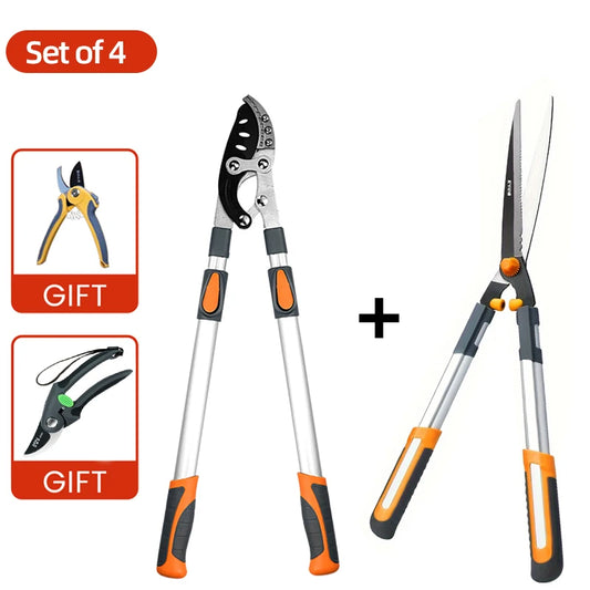 AIRAJ 4PCS Garden Tree Pruning Shears High Branch Pruning Tool