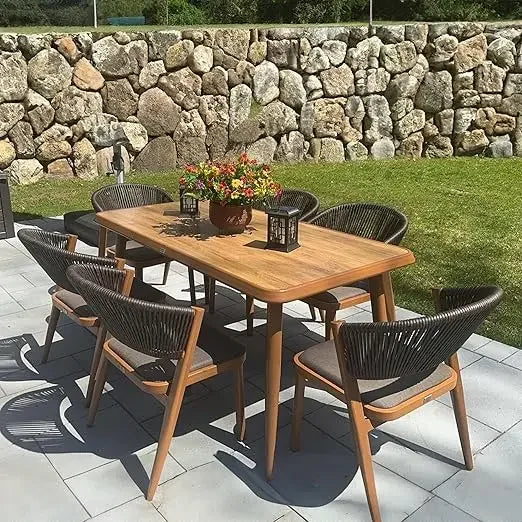 9-Piece Patio Dining Sets , Patio Rattan Furniture Set for Backyard Garden Outdoor Dining