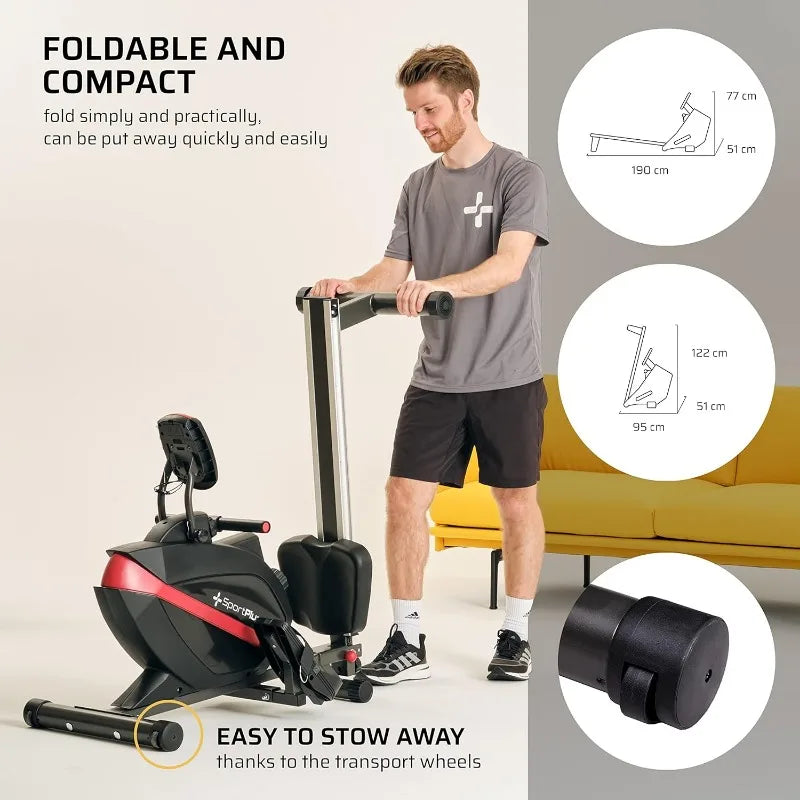 Rowing Machines for Home - Foldable Magnetic Rower Machine