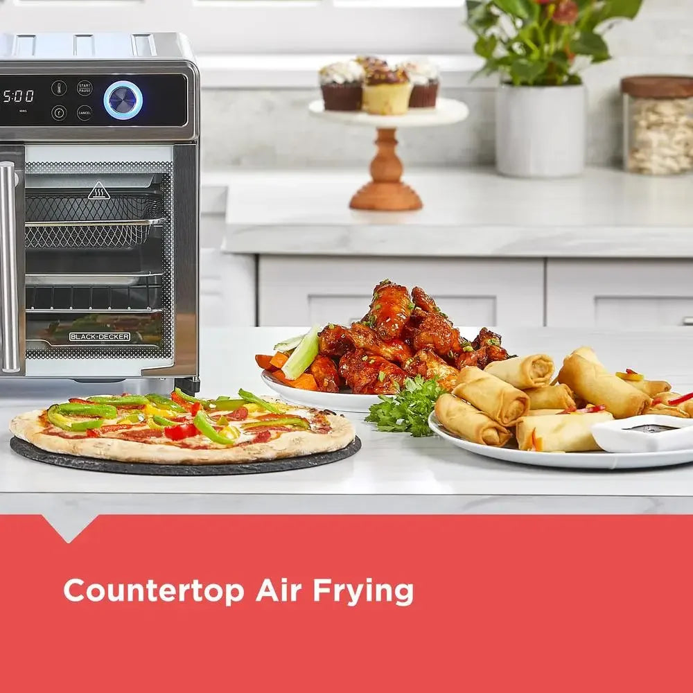 Crisp N Bake Air Fryer Toaster Oven 12 in 1 Convection Kitchen Appliance Fast Cooking Large Capacity Multi Function Cooking