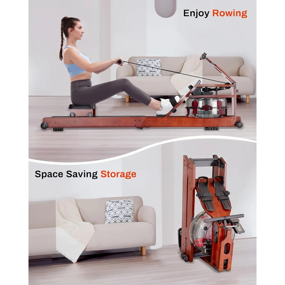 Water Rowing Machines for Home, Foldable Rower 400LBS