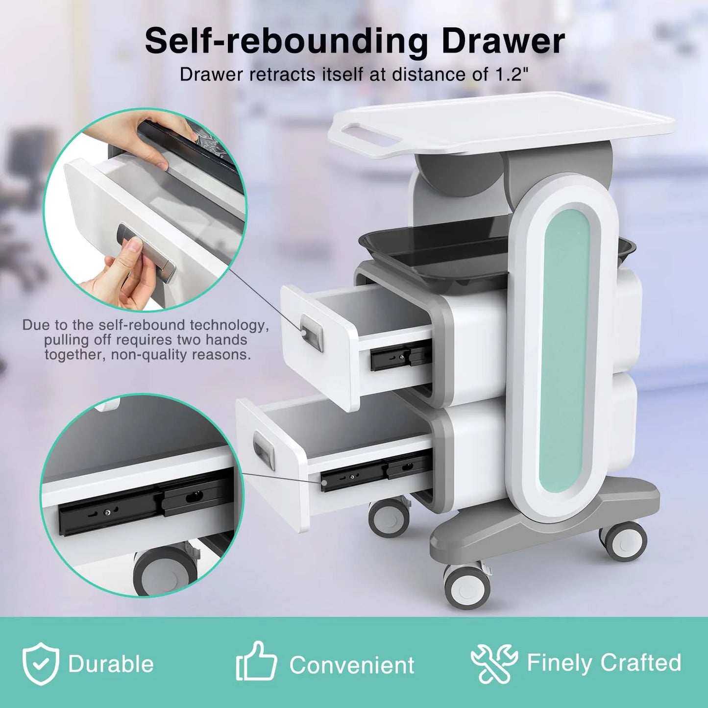 Mobile Medical Trolley Cart