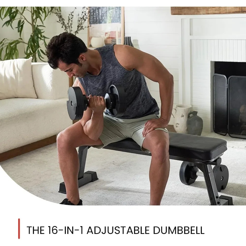 Adjustable Dumbbells Pair 5-80 lbs for Home Gym Use