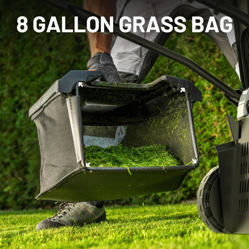 18" 2x20V Electric Lawn Mower for Garden Yards with 6-Position Height Adjustment