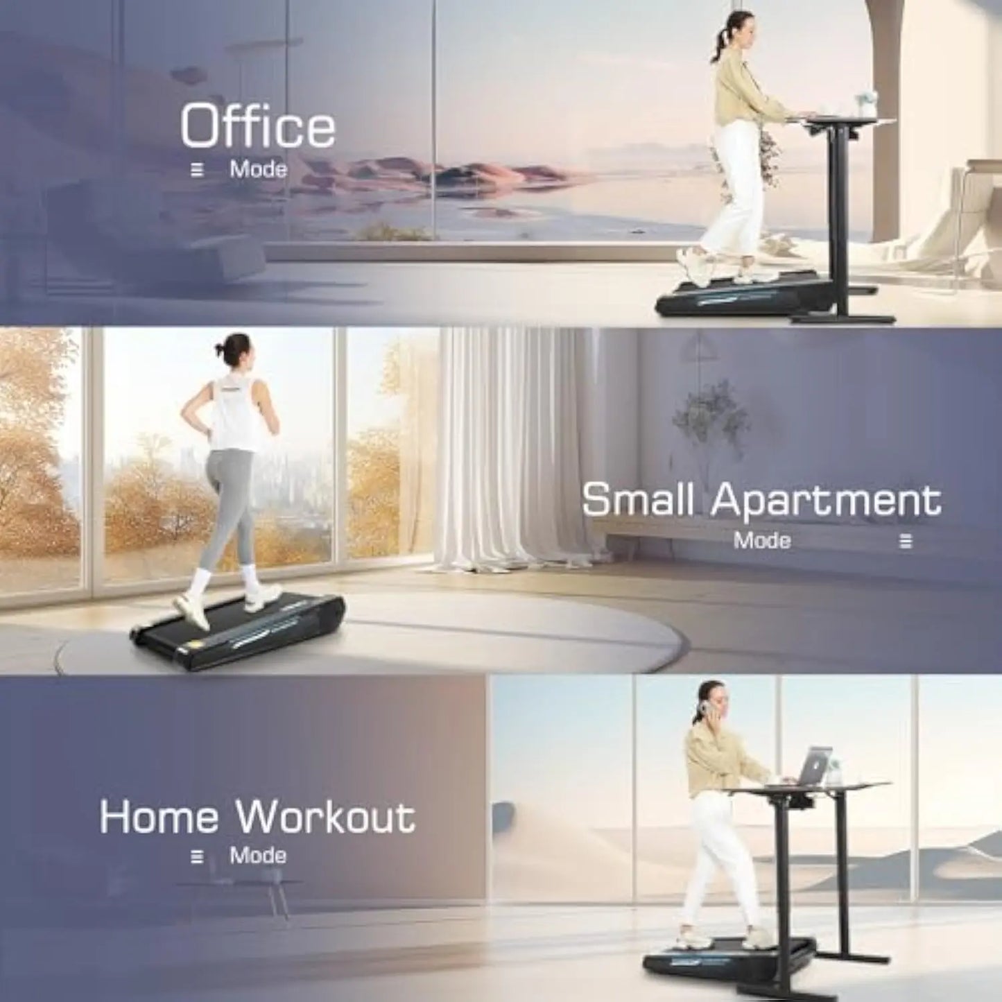 Walking Pad Treadmill with Incline 2.5HP for Home Office