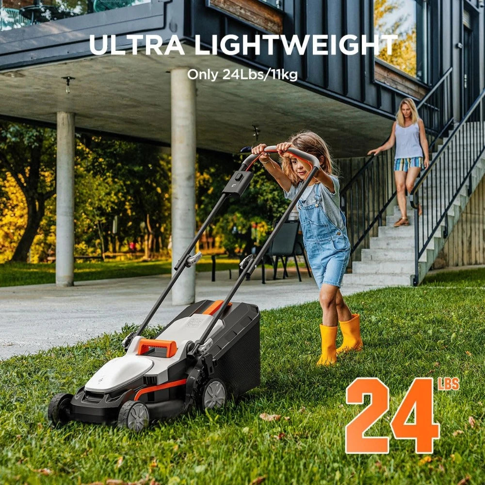 Cordless Lawn Mower , Handy+ Electric Lawn Mowers, Heights Adjustment, Light Weight