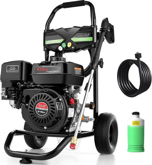 4200PSI Gas Pressure Washer, 4.0GPM Heavy Duty Power Washer with 5 Quick Connect Nozzles,25ft Flexible Hose and 0.5Gal Soap Tank