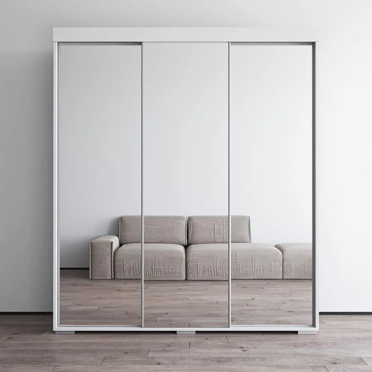 3D Wardrobe with All Mirror - Armoire Style Closet for Bedroom