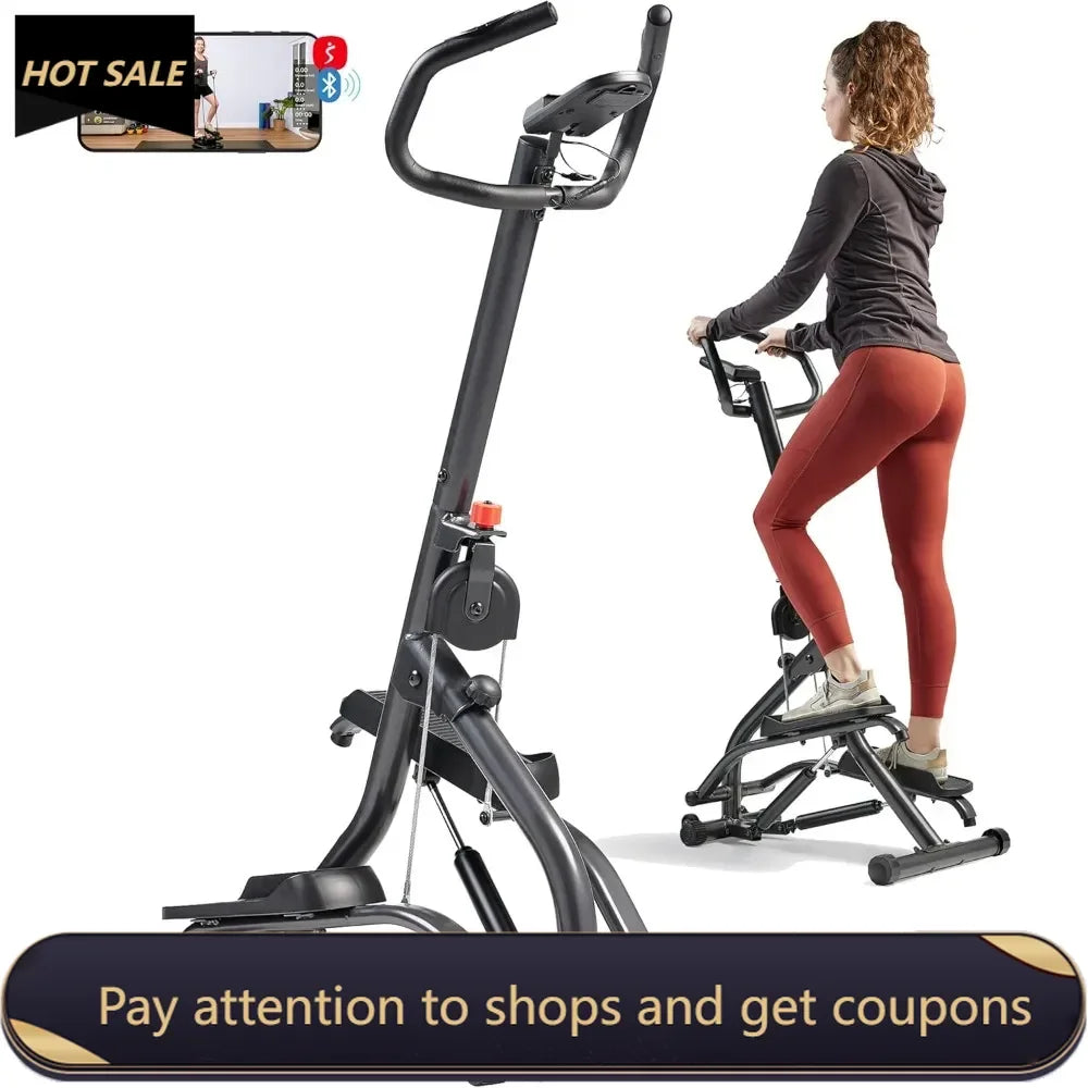 Stair Stepper w/Handlebar, Compact Height-Adjustable Machine