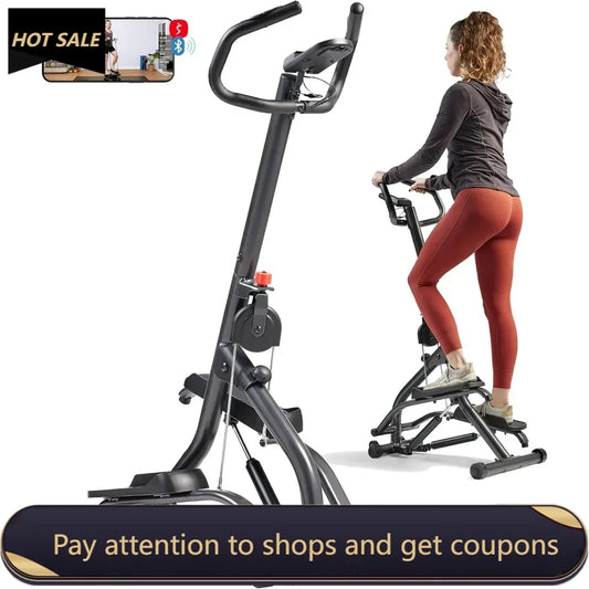 Stair Stepper w/Handlebar, Compact Height-Adjustable Machine