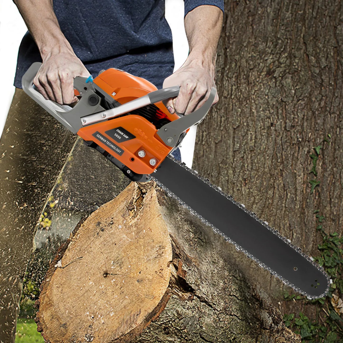 20 Inch Chainsaw 58CC Power Chain Saws Gas Powered 2 Stroke Handed Petrol Gasoline Chain Saw