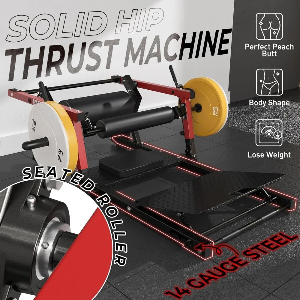 Hip Thrust Machine 800LBS Plate-Loaded Glute Bridge