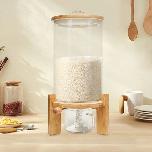 7.5L Creative Flour Cereal Airtight Container Glass Food Storage