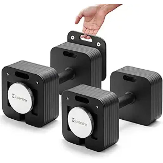 Adjustable Dumbbell Set 10-50lb Quick-Lock Weight Dumbbells