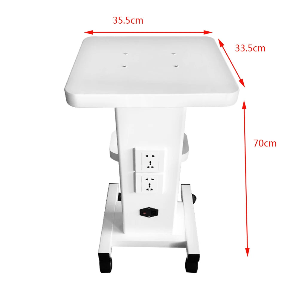 Salon Trolley With Socket Stand Rolling Cart Beauty Wheel Holder Spa Cart 45kg