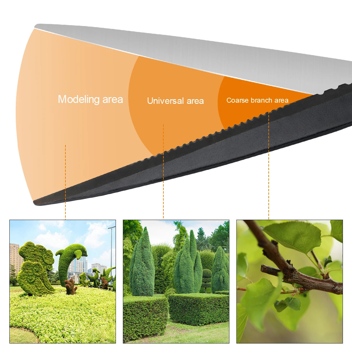 AIRAJ Hedge Shear Durable  ，Which Used in Farms,Fruit Trees,Flowers and Other Home Garden Scissors Multi-Category Hand Tools