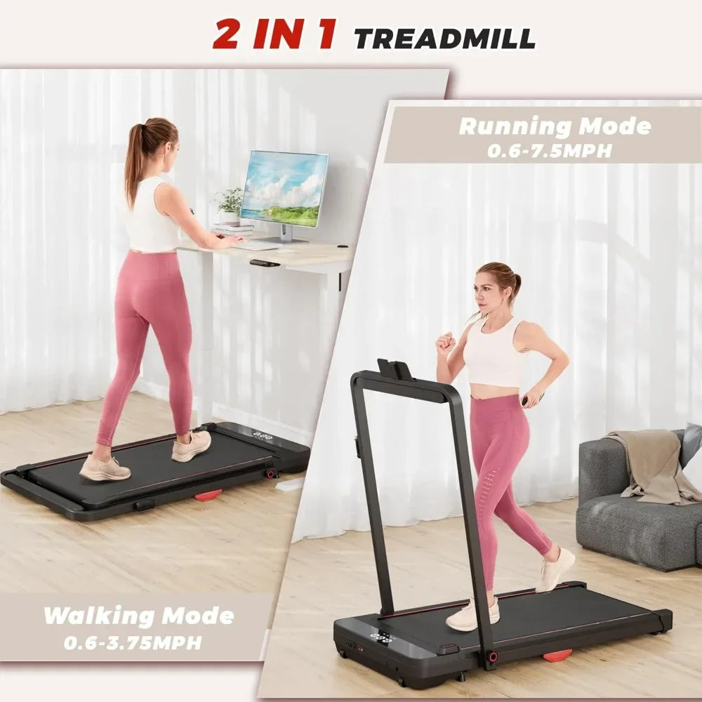Folding Treadmill with LED Display, Portable Walking Pad