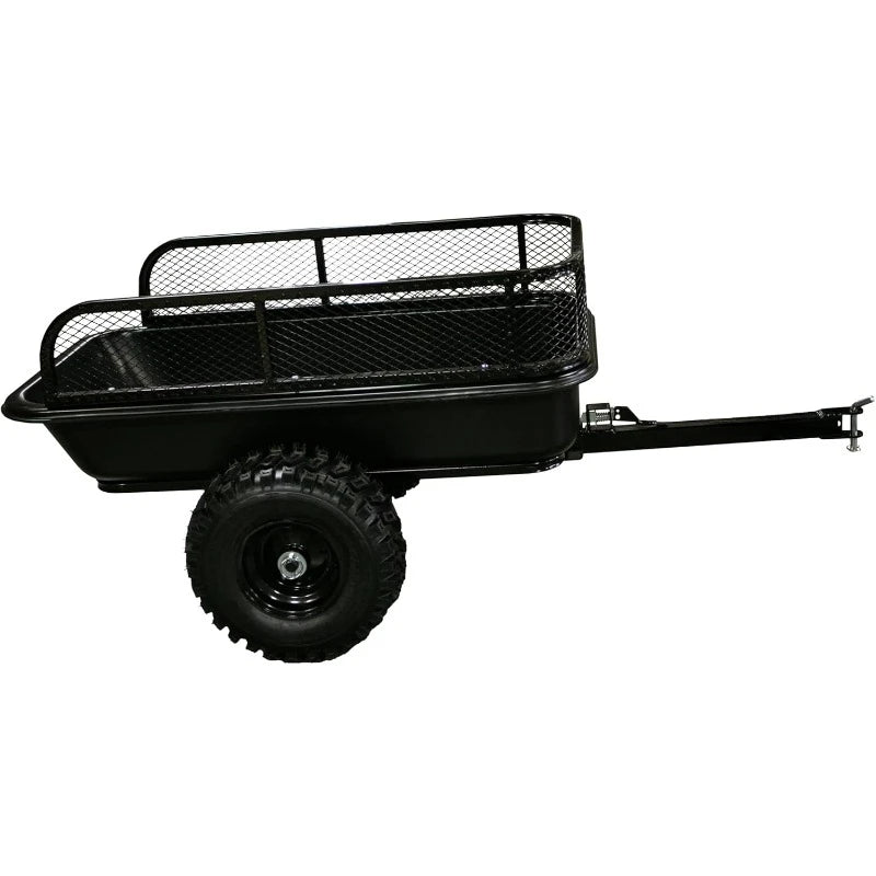 Impact Implements 1500lb Poly Tub Utility Cart Cargo Trailer. Tilt Bed & Foot-Release Dump