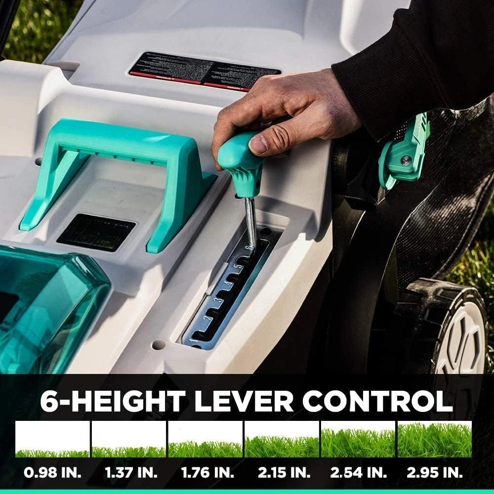 Cordless Lawn Mower 17 Inch, 2 x 20V 4.0Ah Battery Lawn Mower